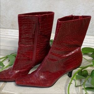 Meilani Antonio red heel boots